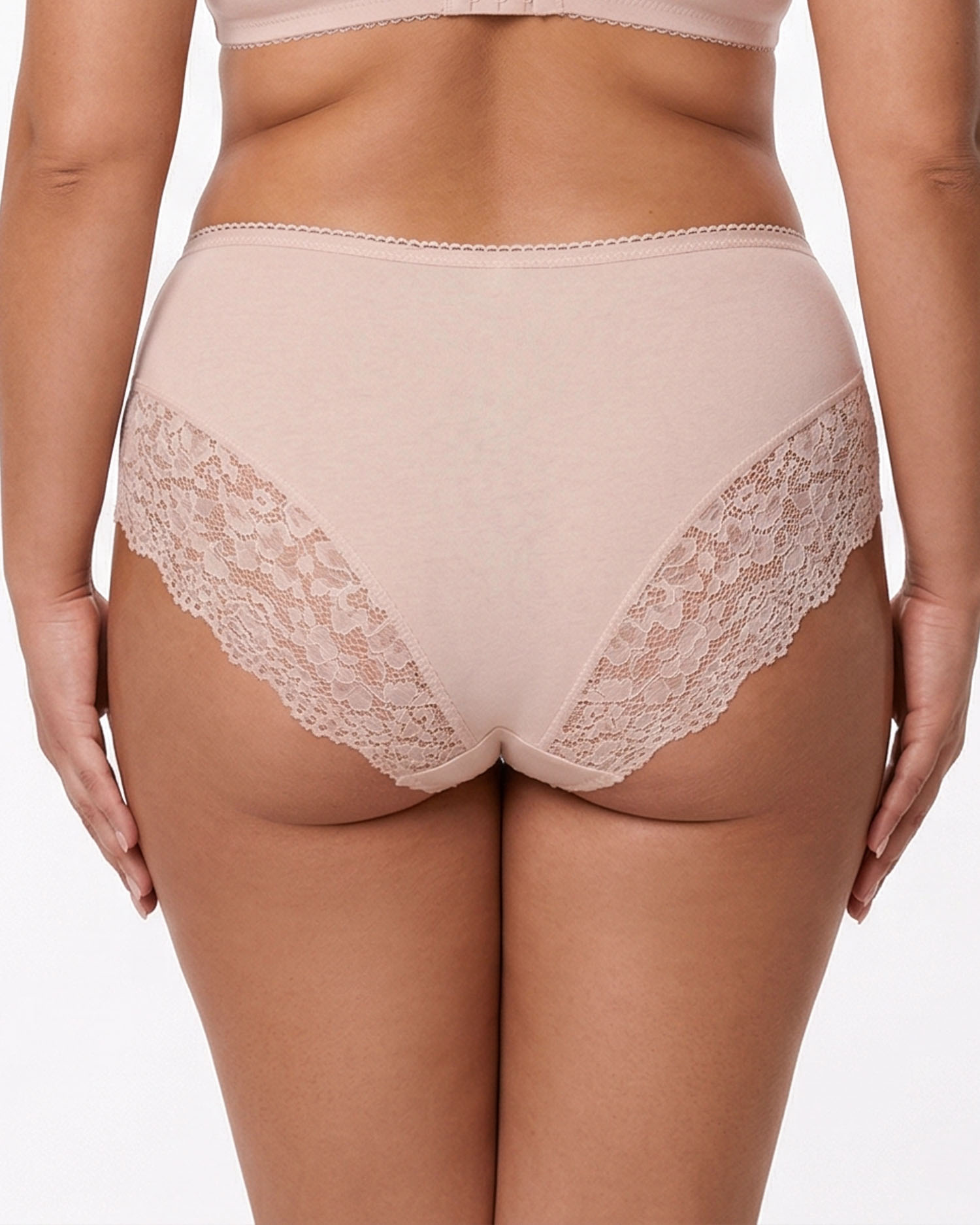 Жіночі бавовняні трусики високої посадки Lanny mode 55848 капучіно k3847-8